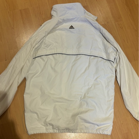 Vintage Adidas White Windbreaker with Black and Gold Accents - Picture 7 of 12